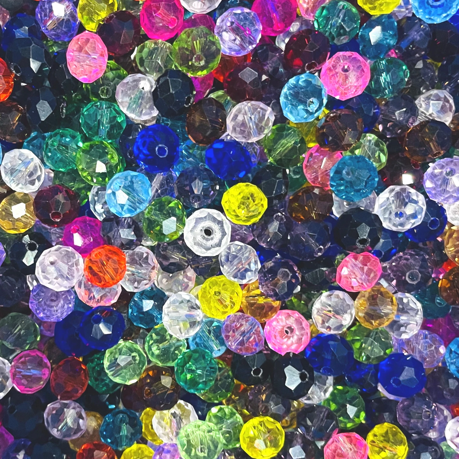 

8 10MM Crystal Beads for Jewelry Making Glass Beads Rondelle Faceted Beads for DIY Craft Bracelet Necklace Earring