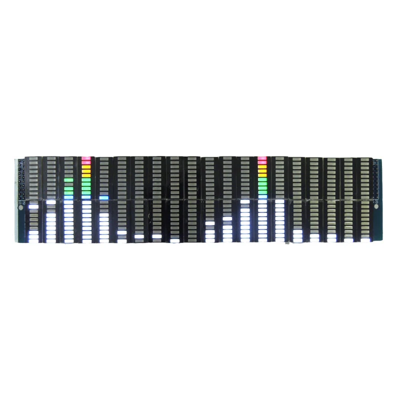 US $35.50 Colorful LED Music Spectrum Display Analyzer 20 Segments 10 Levels MP3 PC Amplifier Audio Level Indicator Music
