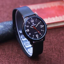 

Famous Brand Men Young Boys Stainless Steel Strap Classic Quartz Wristwatch Gentleman Business Luxury Waterproof Clock Watches