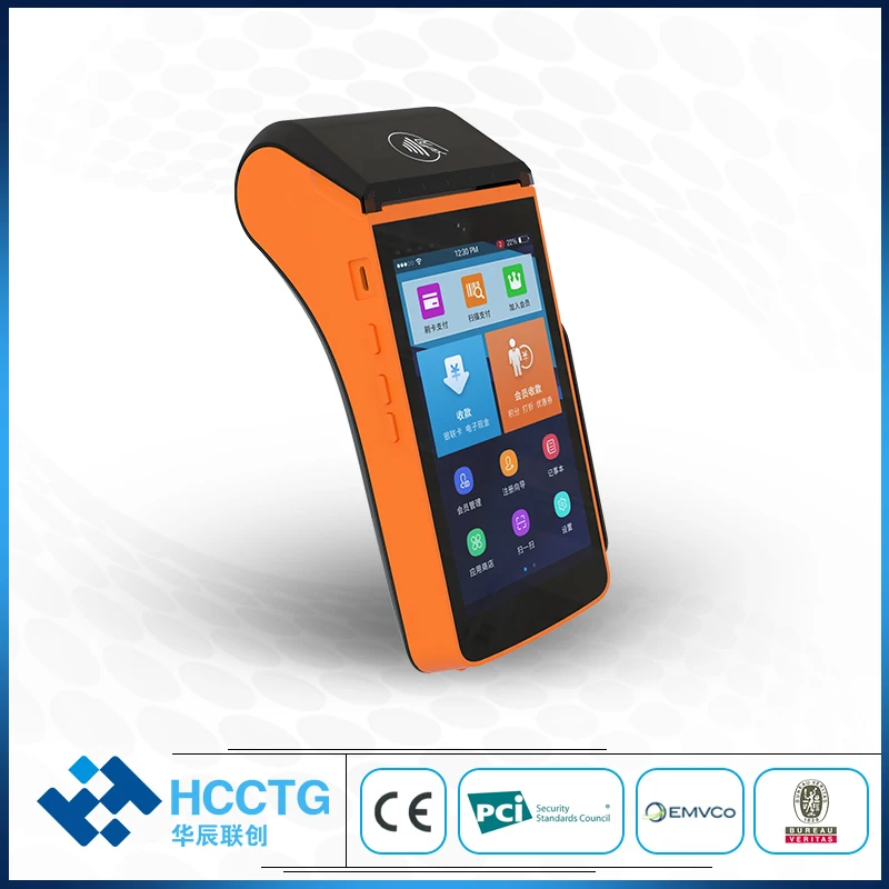 Standard Мобильный 4G Android emv PCI Paypass сертифицированный платежный POS терминал с 58 мм Термопринтер P20L - Цвет: Standard