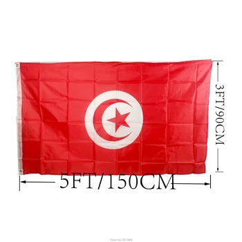 

Retail 3*5ft polyester printing tunisia flag