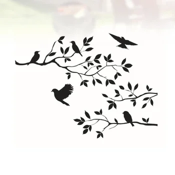 

Tree Branch Birds Wall Sticker Vinyl Removable Art Wall Decals for Living Room TV Sofa Background Decoration