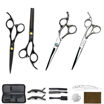 

6'' Japan 440C Hairdressing Scissors Cutting Shears Thinning Scissors Professional Human Hair Scissors Scissors for barber shop