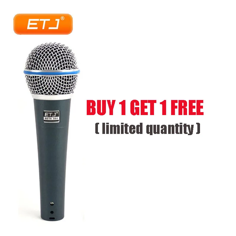 Beta58A Professional Wired Microphone Super Cardioid Microfones Dynamic Karaoke Vocal Stage Mic BETA 58A 21005 Fast Shipping | Электроника