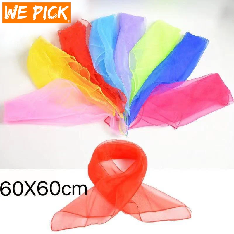 Practical 6 Colors Gymnastics Scarves for Outdoor Game Toys Dancing and Juggling Towels Candy Colored Gym Towel Dance Gauze | Игрушки и