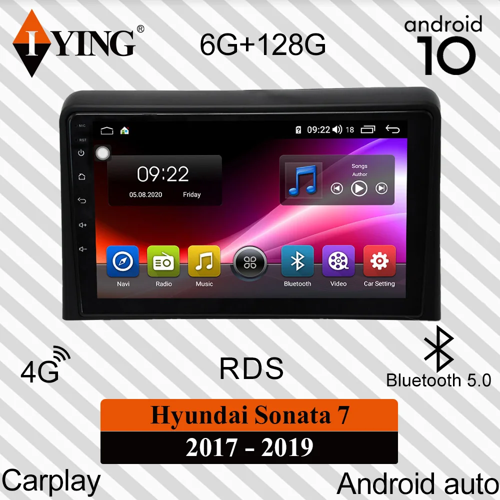 Автомагнитола IYING для Hyundai Sonata 7 LF 2017 2019 мультимедийный видеоплеер с GPS навигацией