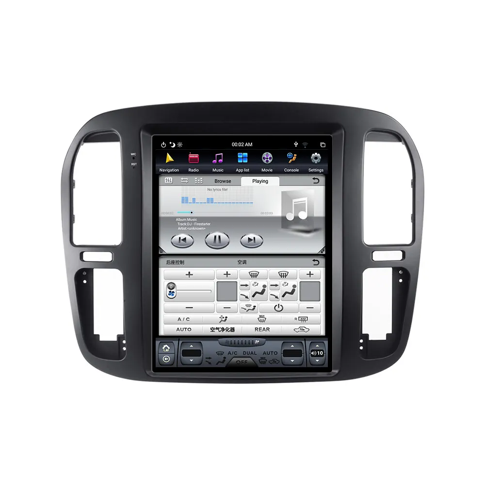 Flash Deal Aotsr Tesla 12.1“  Vertical screen Android 8.1 Car DVD Multimedia player GPS Navigation For TOYOTA LAND CRUISER LC100 92-02 WiFi 5