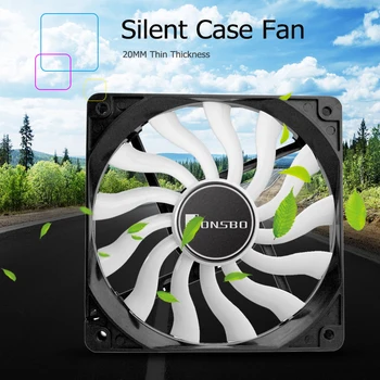 

JONSBO 12020 CPU Cooling Fan PC Case Fan 120mm Silent Desktop Computer Chassis Fan CPU Cooler Cooling Fan 4Pin 3Pin 36CFM fan