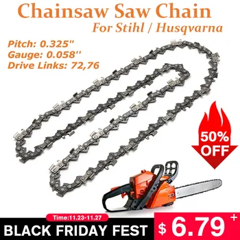 

18/20 Inch 72/76 Drive Link Chainsaw saw Chain Blade Wood Cutting Chainsaw Parts Chainsaw Saw Mill Chain for Cutting Lumbers