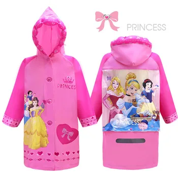 

Princess Kids Raincoat Kids Raincoat frozen raincoat Book Bag Reflective Strip Inflatable Cap Children Boy Girl Kids Raincoat
