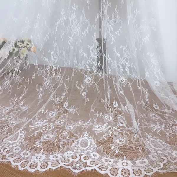 LASUI C0329 Новинка 150 см* 3 м = 1 шт. DIY свадебное платье, вуаль украшение шитье Роскошный белый, черный ресницы кружевная ткань