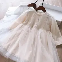 Новое платье принцессы для девочек, модные весенние детские платья для девочек 2-7 лет