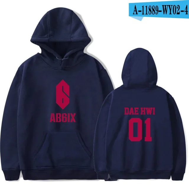 AB6IX толстовки для мужчин и женщин толстовка Kpop хип-хоп певица AB6IX мальчик/девушка любителей весна осень толстовки - Цвет: Небесно-голубой