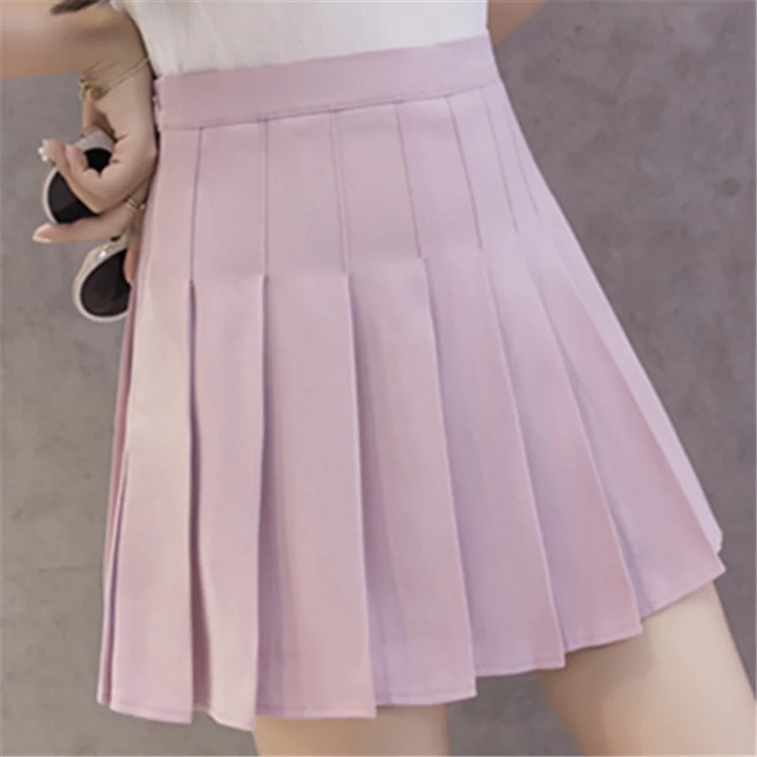 6Colors Korea Japanese Girls Pleated Skirts Student School Uniform Hight Waist A-Line Plaid Skirt Sexy JK Uniforms for Woman - Цвет: Color3
