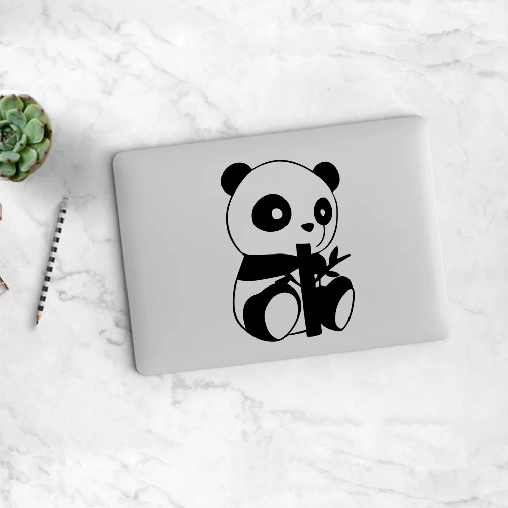 Наклейка для ноутбука s Panda, водонепроницаемая черная накладка для ноутбука, наклейка для ноутбука, Виниловая наклейка для ноутбука, наклейка для ноутбука, декор для ноутбука