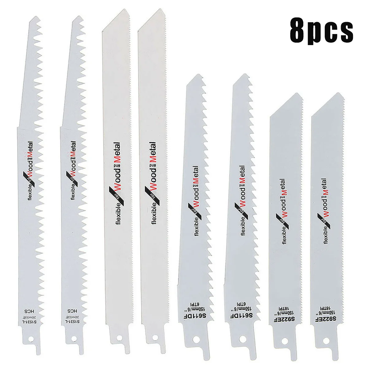 8pcs/set Reciprocating Saw Blades Electric Sawzall Hackzall For Dewalt,For Bosch,For Flex,For Makita,For Metabo,For Skil