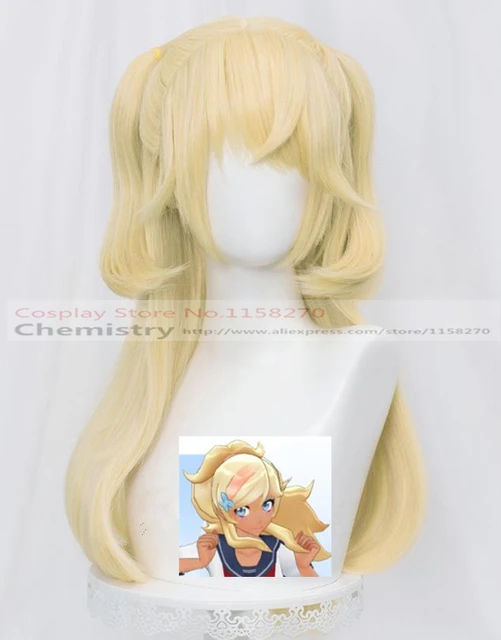 Osana Najimi Long Orange Pink Cosplay Wig 2 Ponytail Clips Yandere  Simulator Heat Resistant Hair Cosplay Wigs + Wig Cap - AliExpress