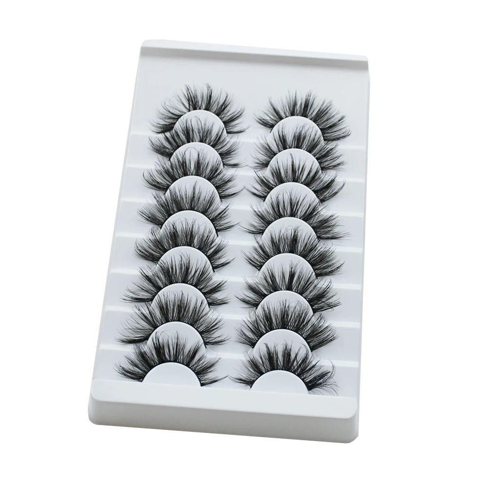 

Credevtop 8 Pairs 3D Faux Mink Eyelashes Natural Thick Long False Eyelashes Dramatic Fake Lashes Makeup Extension Eyelashes