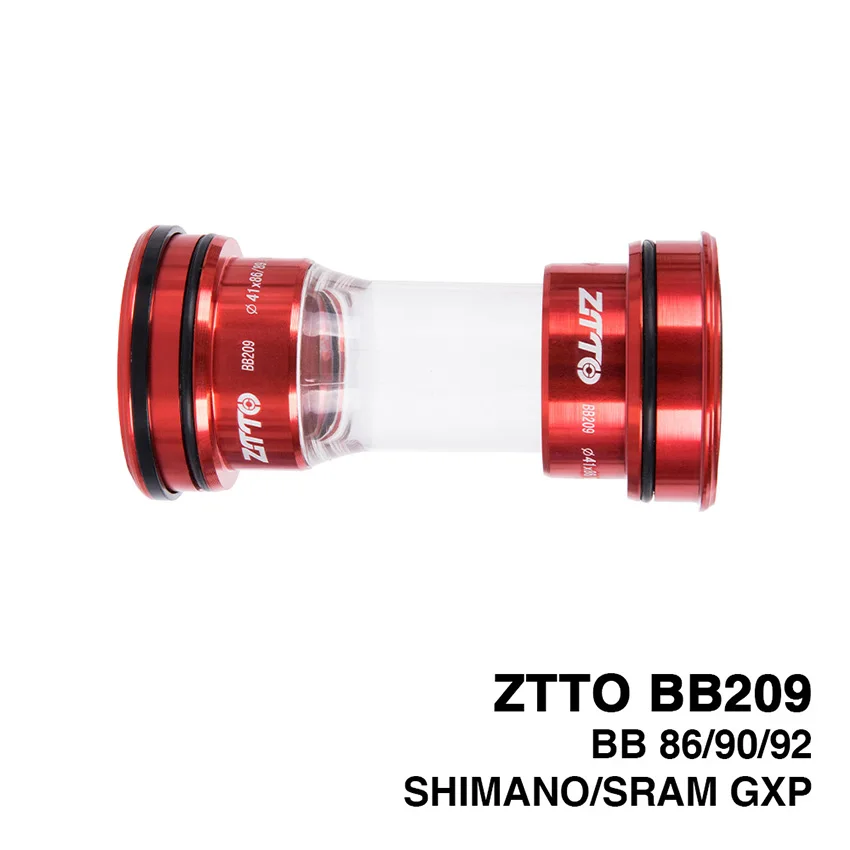 ZTTO керамические подшипники BB209 BB92 BB90 BB86 MTB дорожный велосипед пресс подходят нижние кронштейны для 24 мм шатуны GXP 22 мм Chainset - Цвет: Ordinary BB209 Red