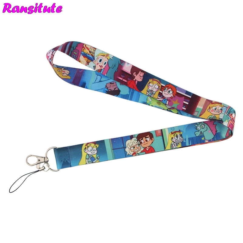 Ransitute Star vs the Forces of Evil keys ID Card, ремешок для мобильного телефона в тренажерном зале, usb-держатель для бейджа, сделай сам, ремешок для телефона R533