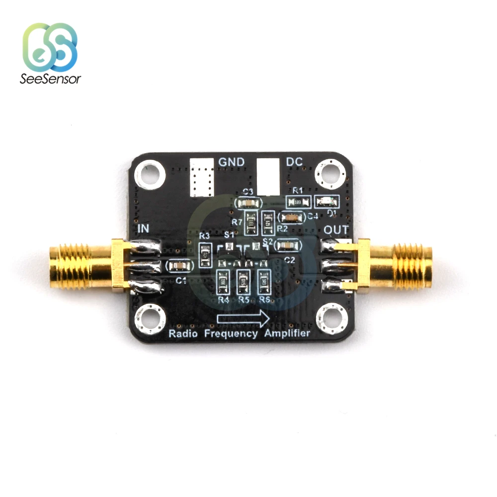 10KHz to 1GHz 10dBm RF Broadband Amplifier LNA Module HF VHF UHF FM Ham Radio Low Noise Amplifier Board DC 12V