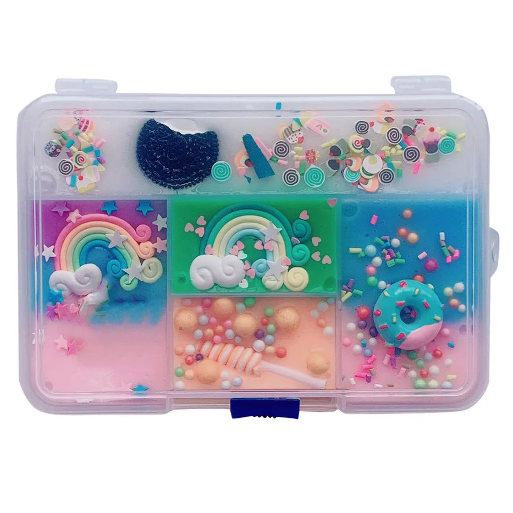 

Colorful Mixing Cloud Charm Slime Kids Relief Stress Toys Gift Squishy Anti-stress Kids Sludge Rainbow Cotton Toy #C