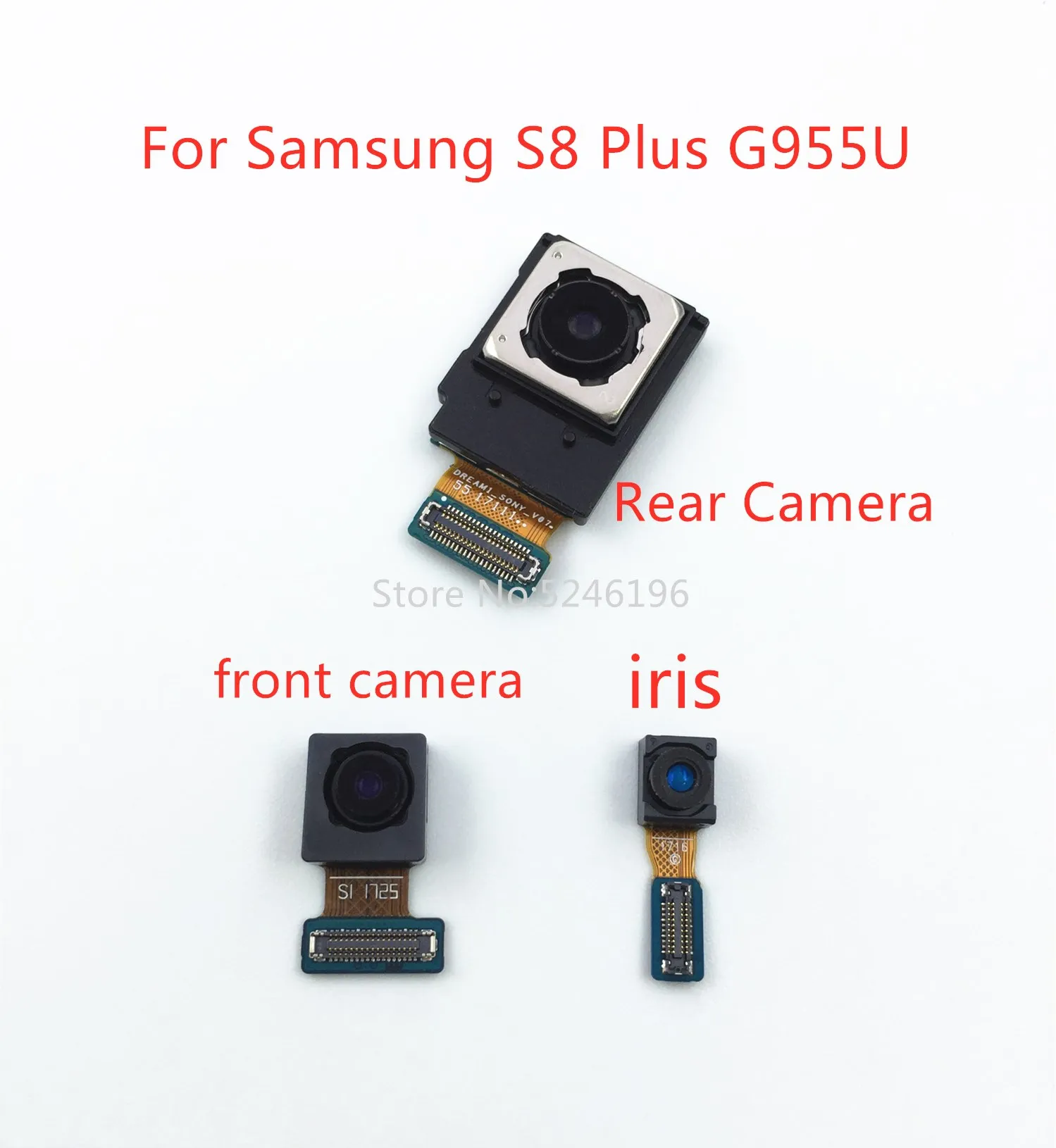 Back big Main Rear Camera front camera iris ID Module Flex Cable For Samsung Galaxy S8 Plus S8+ G955U G9550 G955D Replace Part. | Мобильные