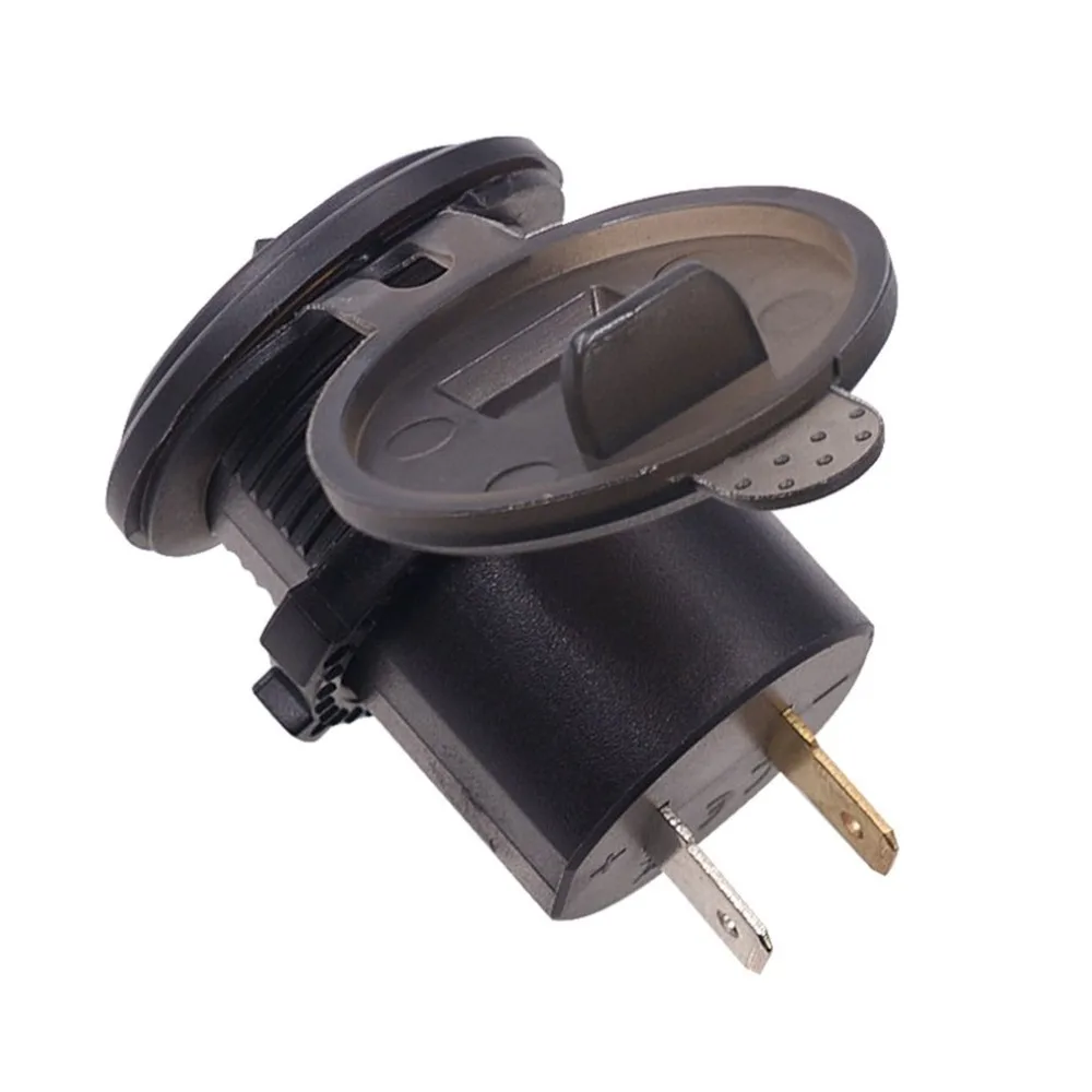 Авто Цифровой вольтметр для автомобиля 12 в водонепроницаемый вольтметр USB зарядное устройство для мобильного телефона с переключателем управления