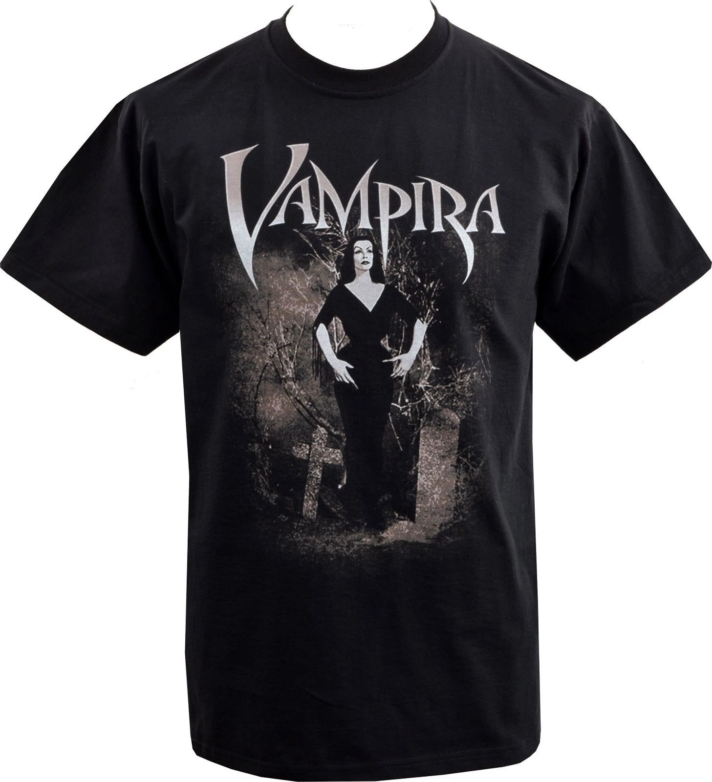 Мужская футболка VAMPIRA кладбище Готический винтажный ужас Хэллоуин вампир S