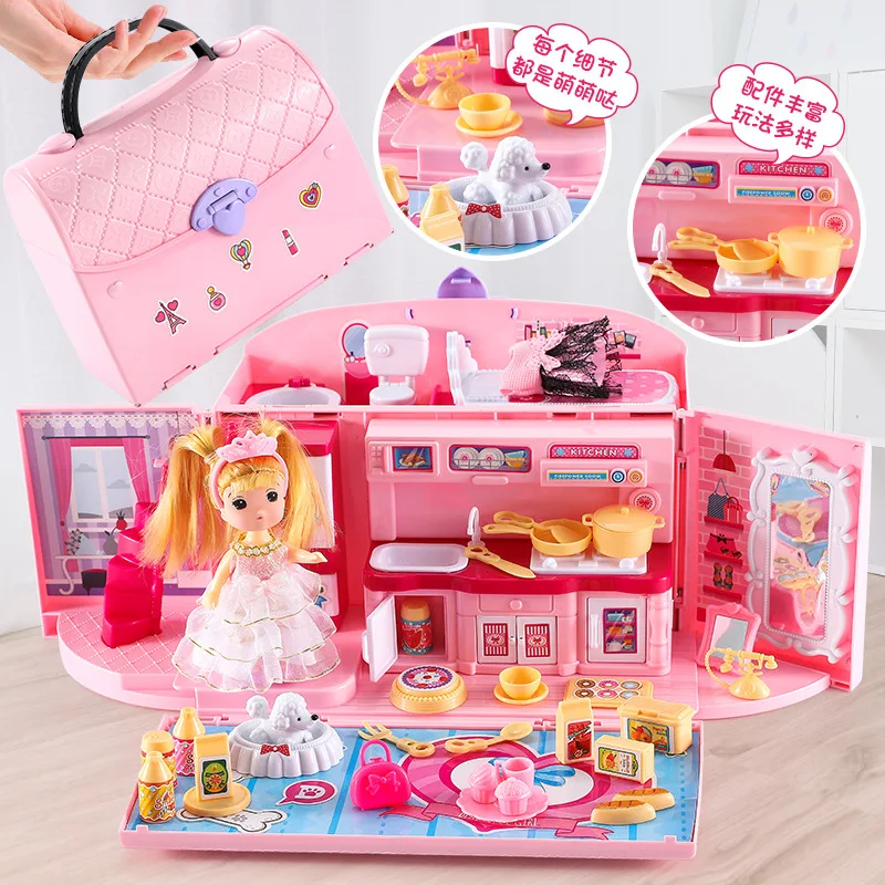  CHILDREN'S Toy GIRL'S Accessories Dress up Makeup Toy Kitchen Set Dressing up 5 Play House Handbag  - 4000267402064