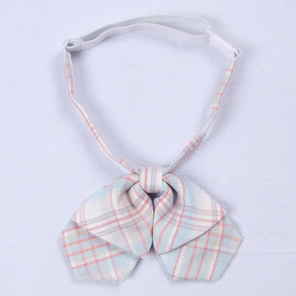Jk Bowtie форменные аксессуары для японской школьницы Веревка на шею галстук-бабочка решетка Элегантный шик без завязывания узел