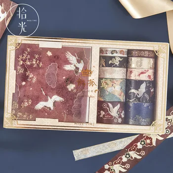 

10pcs/set 2m Combination Journal Tape Series Washi Tape Diy Diary Masking Tape Cute Stickers Dec School Supplie