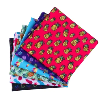 

50 * 145Cm pineapple Pattern Polyester Cotton Fabric Patchwor Printed For Tissue Kids Home Textile For Sewing Doll Dress Curtain