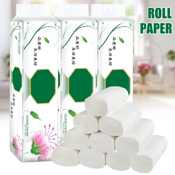 

12 Roll Flushable Toilet Paper Bulk Roll 4-Ply Silky Smooth Soft Toilet Paper Roll Bathroom Tissue RT99