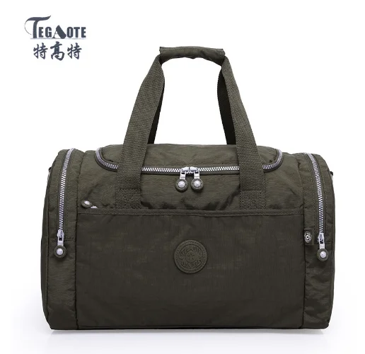 Bolso de viaje para mujer, bolso grande de lona, ​​bolso de mano para fitness, bolsa de almacenamiento de nailon impermeable._voghion.com