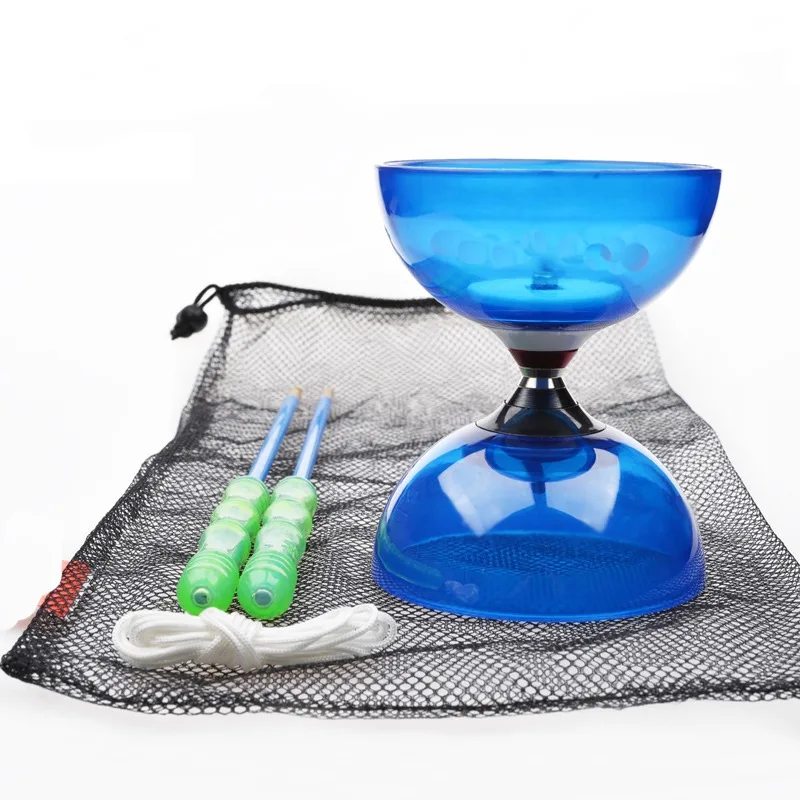 Синий Спортивная игрушка 3 подшипника детская Diabolo с ручками струны жонглирование Классические игрушки китайский йо-йо игры Спортивные Подарки Детские игрушки, игры на открытом воздухе - Цвет: Синий