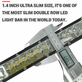

6000K LED Light bar 4800LM Waterproof Shockproof 2pcs Auto 7inch Dual Row