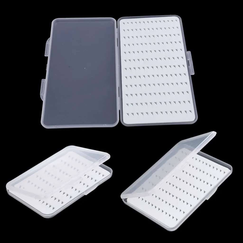 Super Slim Fly Box Fly Hook Box Dry Wet Flies Insect Lures Storage Case Waterproof Slit Foam Box Fishing Tackles Box S M L Pesca