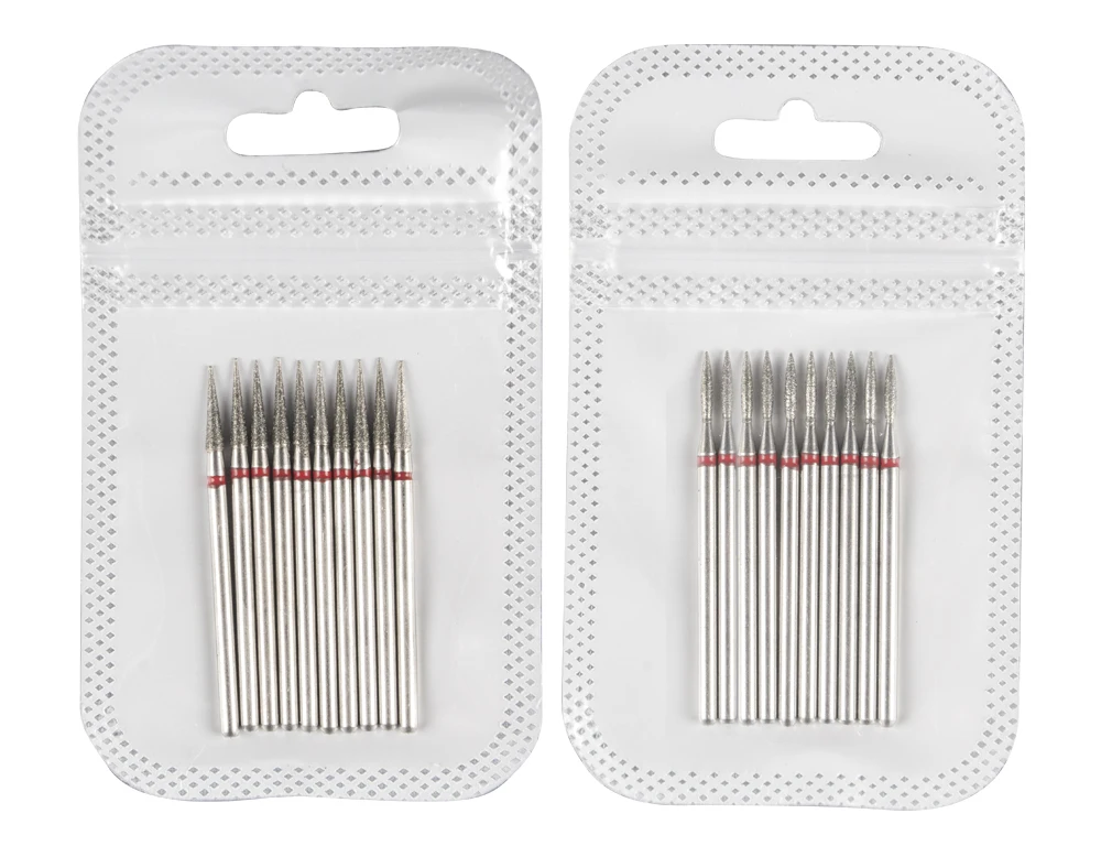 10 stücke Diamant Fräser Für Maniküre Nagel Bohrer Set Zubehör Pediküre Elektrische Maschine Nagel Bit Fliegen Gel Entferner werkzeug – Detail 12