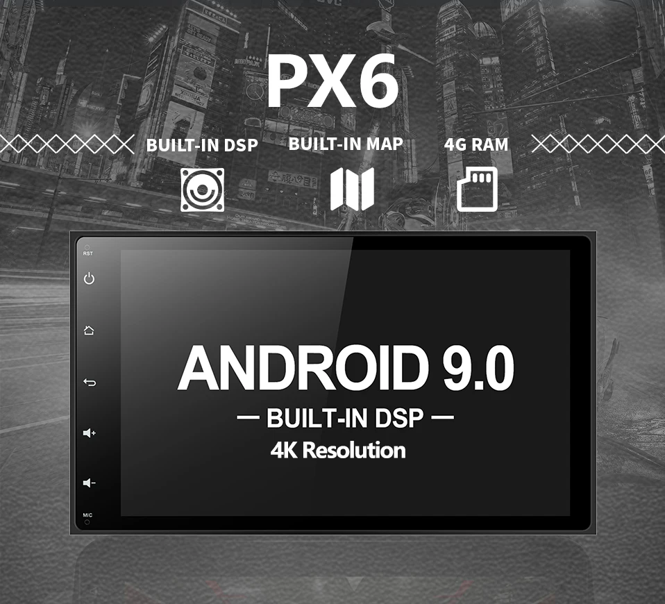 Автомобильный dvd для Toyota Corolla Auris Fortuner Estima vios android 9,0 gps навигация радио плеер автомобиля gps PX6