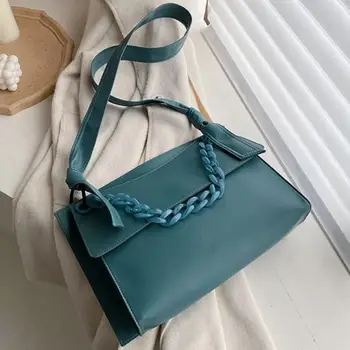 

European Fashion Large Chain Tote Bag 2020 New Quality PU Leather Women's Designer Handbag High Capacity Shoulder Messenger Bags