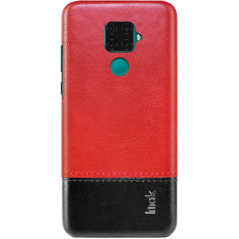 Red IMAK Для huawei Nova 5i Pro Чехол роскошные кожаные чехлы для huawei Nova 5i Pro жесткая задняя панель из поликарбоната - Цвет: Red