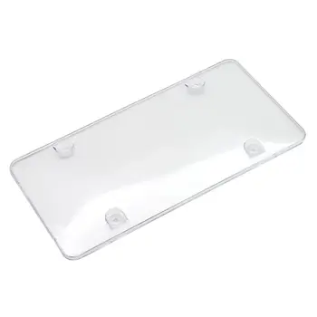 

2Pcs Clear Unbreakable License Plate Shields Novelty Durable Flat Thick Shields