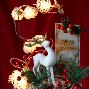 

Christmas Pinecone Garland Lights String Fairy Garden Nightlight Tree Lamp For Outdoor Holiday Wedding Living Room Decorations