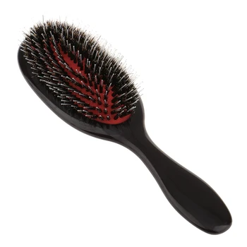 Billige Durable Kunststoff Schwarz Oval Salon Hause Haar Verlängerung Perücke Pinsel Entwirren Kissen Zurück Kamm