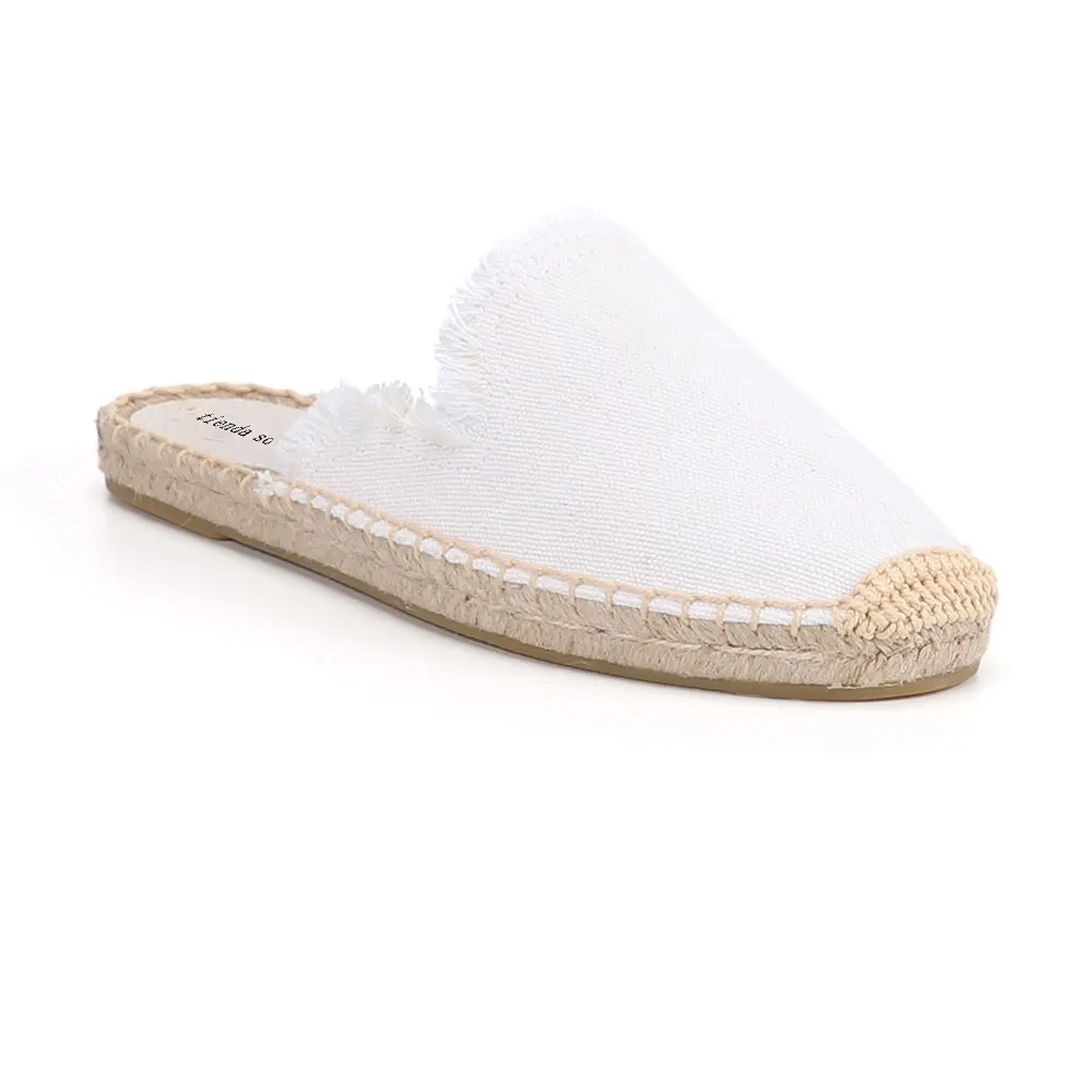 Woman Slippers Unicornio Terlik Solid Mules For Flat Limited New Denim Summer Rubber Cotton Fabric Pantufas Slides Shoes 