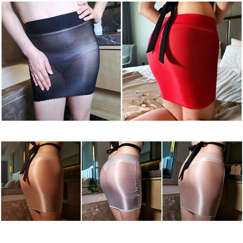 Сексуальная мини-юбка прозрачная блестящая Форма OL облегающая юбка-карандаш Милая прозрачная гладкая мини-юбка прозрачная эротическая Клубная одежда в стиле "диджей" для женщин