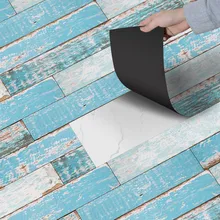 Наклейки для пола, имитация 3D, деревянные, водонепроницаемые, 20x200 см, клей для плитки, художественная наклейка на пол, стену, сделай сам, декор для кухни, ванной комнаты