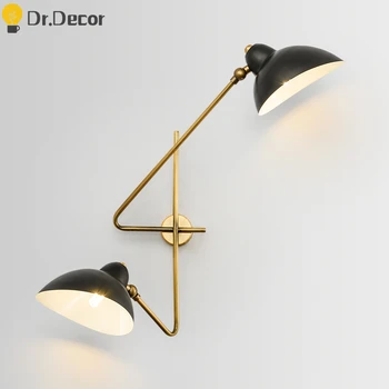 

Modern Designer Iron Wall Lamp Wandlamp Study Living Room Bedroom Bedside Lamp Led Wall Lights for Home Nordic Art Wall Lamps