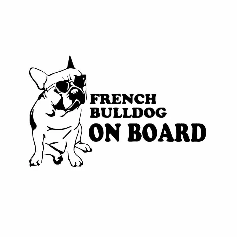 

16X10CM French Bulldog On Board Funny Dog Car Sticker Vinyl Decal Window Deco